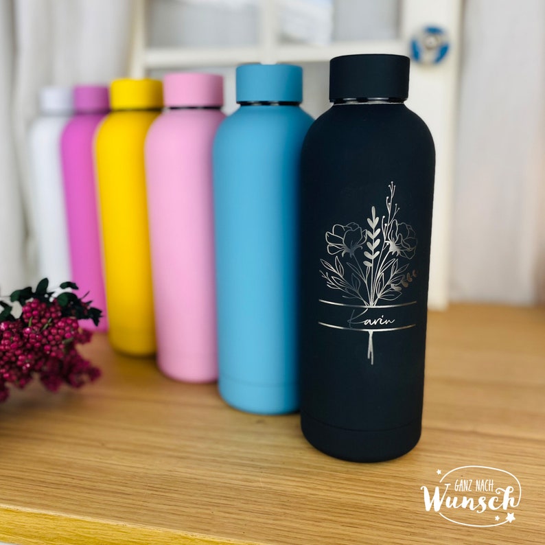 Wasserflasche Trinkflasche gravierte Flasche personalisierte Trinkflasche Sportflasche Wasserflasche für Sport mit Gravur Bild 7