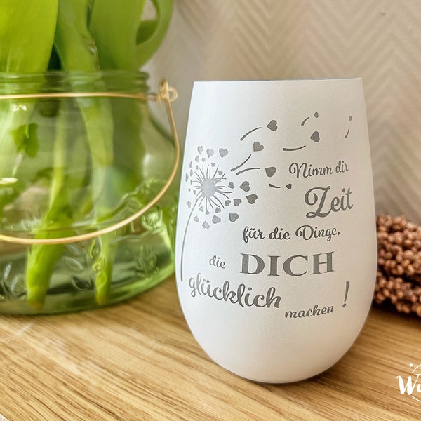 Windlicht | Geburtstag | Gravur | Kristallglas | Erinnerungslicht | Vase | Geschenk zum Geburtstag | Glücklich