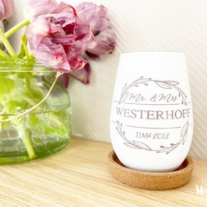 Personalized lantern | wedding | wedding anniversary | Engraving | Crystal glass | Remembrance light | Vase | Wedding gift | Mr. Mrs