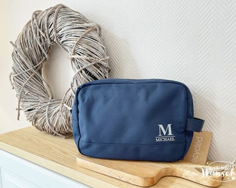 Recycled | Kulturtasche | Kulturbeutel | Personalisierte Kulturtasche | Geschenk zum Geburtstag | Vatertag | Dad | Wah Bag | Waschtasche