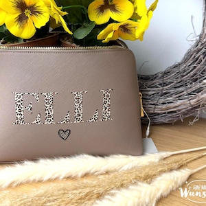 Personalisierte Kosmetiktasche mit Namen | Leoprint |  Personalisierter Kosmetikbeutel | personalisierte Kulturtasche | Schminktasche