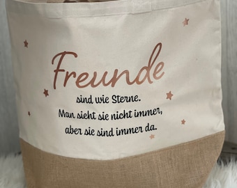 Jute Shopper I Freunde I Tragetasche personalisiert I Einkaufstasche I Best Friends I Geschenk für die beste Freundin I