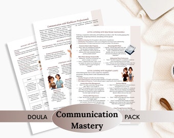 Doula Communication Mastery Pack: Essential Digital Handouts for Doulas, Instructors, Birth Workers and Childbirth Educators