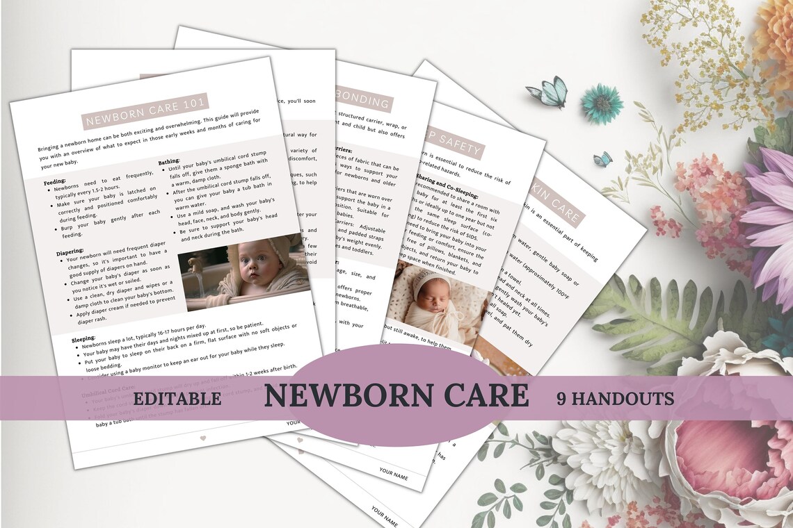 New Parent Essential Handouts Bundle: Expert Care Tips for - Etsy