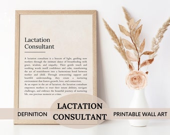 Lactation Consultant Definition, Inspirational Nursery Decor, Breastfeeding Support, Motherhood Journey, Customizable Printable Wall Art