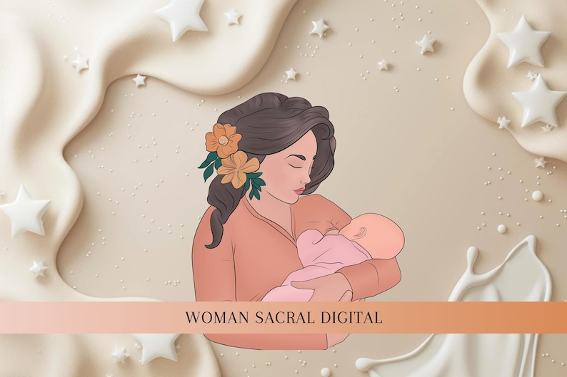 Breastfeeding Positions Illustration & Breastfeeding Handout Postpartum Doula Handouts Lactation Consultant IBCLC image 9