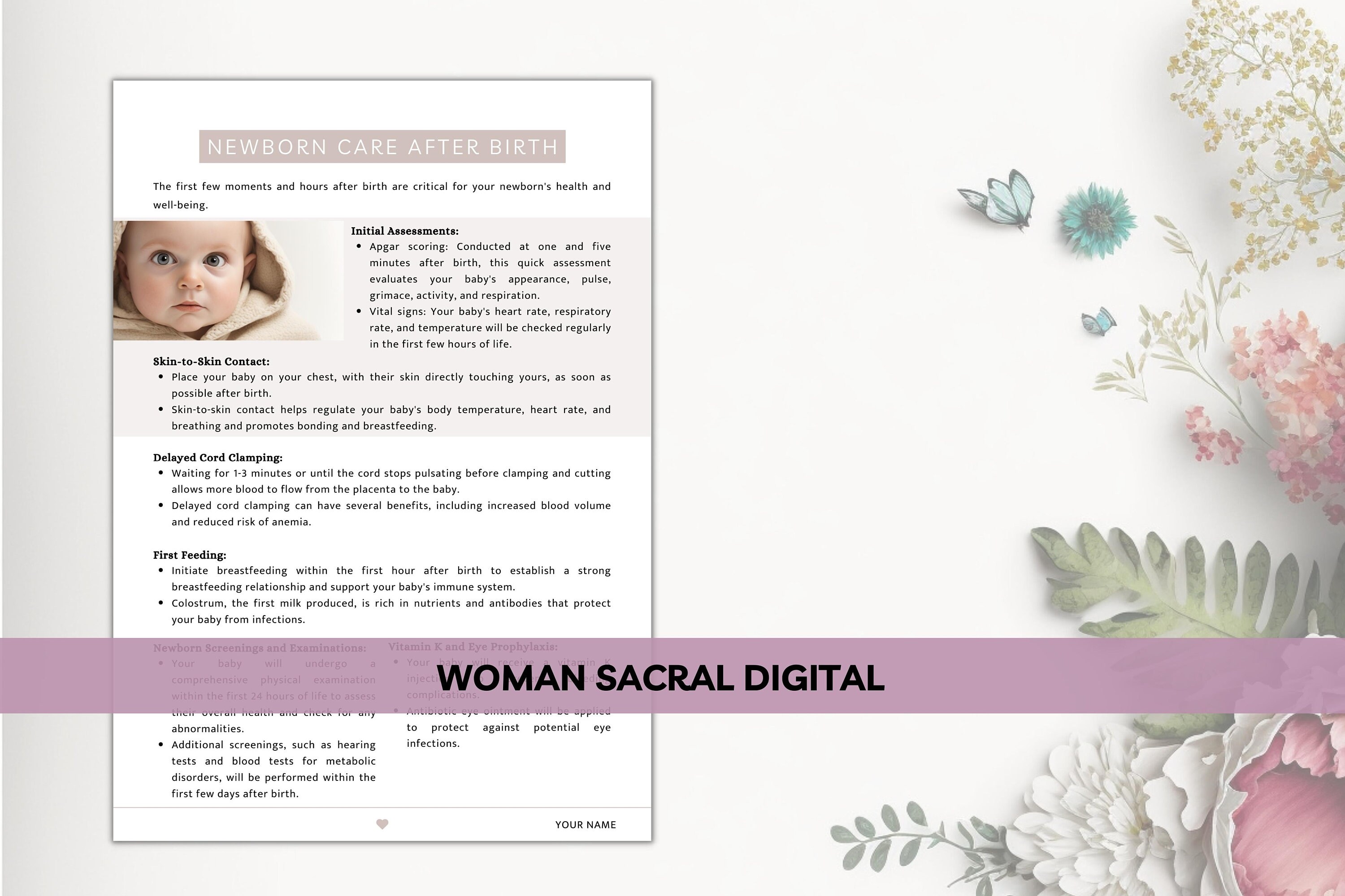 New Parent Essential Handouts Bundle: Expert Care Tips for - Etsy