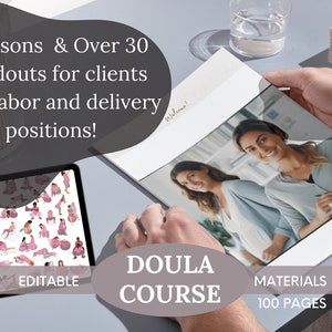 Empower Birth Journey: Prenatal Meeting Comprehensive Toolkit for Doulas and Childbirth Educators + 50 Birth Labor position illustrations