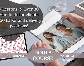 Doula Toolkit: Childbirth Educator Resources, Labor Position Illustrations (Digital Download)