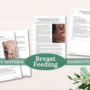 Breastfeeding Support: Digital Handout (Lactostasis, Breastfeeding Checklist, Breastfeeding after CS) for Doulas and Lactation Consultants.