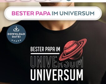 Plotterdatei bester Papa SVG PNG Deutsche Schneidedatei Clipart für T-Shirt Vatertag zum selbst drucken Silhouette Plotter svg’s