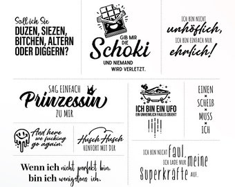 Deutsche Sprüche SVG PNG Shopping Zitate Bundle Plotterdatei witzige Sprüche svg selbst drucken Silhouette Plotter svg’s german sayings svg