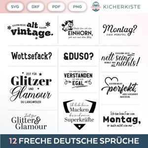Deutsche Sprüche SVG Bundle Plotterdatei Shopping Zitate Schneidedatei witzige Sprüche svg selbst drucken Silhouette Plotter svg’s saying