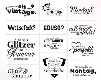 Deutsche Sprüche SVG Bundle Plotterdatei Shopping Zitate Schneidedatei witzige Sprüche svg selbst drucken Silhouette Plotter svg’s saying
