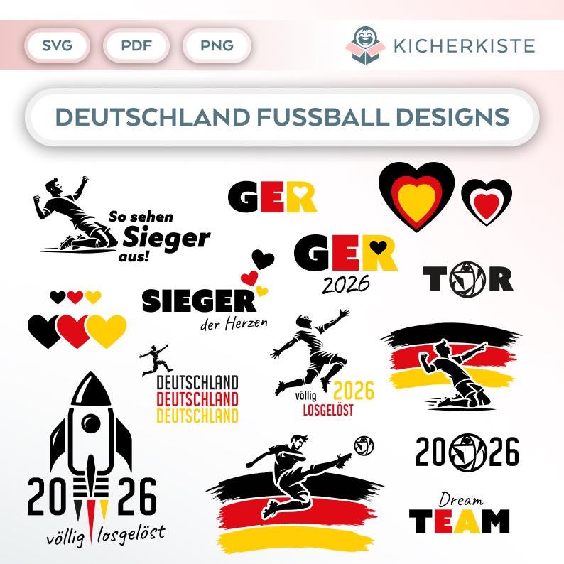 バンドル プロッターダテイ フュスボール WM SVG PNG ドイツ シュナイデダテイ クリップアート フスボール 2026 selbst drucken シルエット プロッター wm 2026 svg のフスボール 画像 1