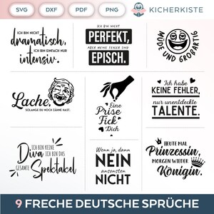 Bundle Plotterdatei Deutsche Sprüche SVG PNG Shopping Zitate Schneidedatei Clipart Sprüche selbst drucken Silhouette Plotter svg’s saying