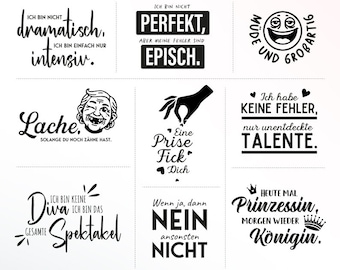 Bundle Plotterdatei Deutsche Sprüche SVG PNG Shopping Zitate Schneidedatei Clipart Sprüche selbst drucken Silhouette Plotter svg’s saying
