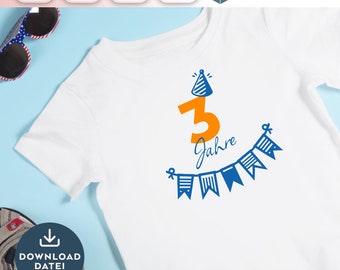 Plotterdatei Geburtstag SVG PNG Deutsche Schneidedatei Clipart für T-Shirt Geburtstag selbst drucken Silhouette Plotter svg’s Luftballon svg