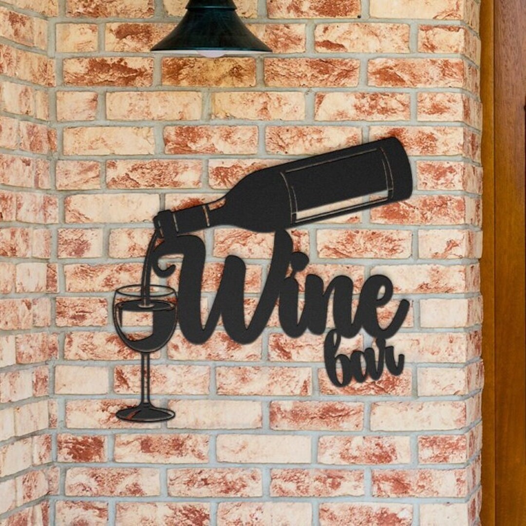 Wine Bar Wall Art for Home Bar Decor for Bar Wine Bar Sign Etsy