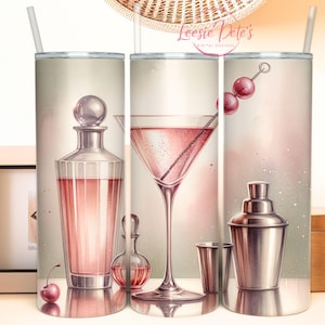 Martini PNG Sublimation Design Cocktail Sublimation Tumbler Wrap Design 20oz Skinny Tumbler Seamless Sublimation Design Instant DOWNLOAD