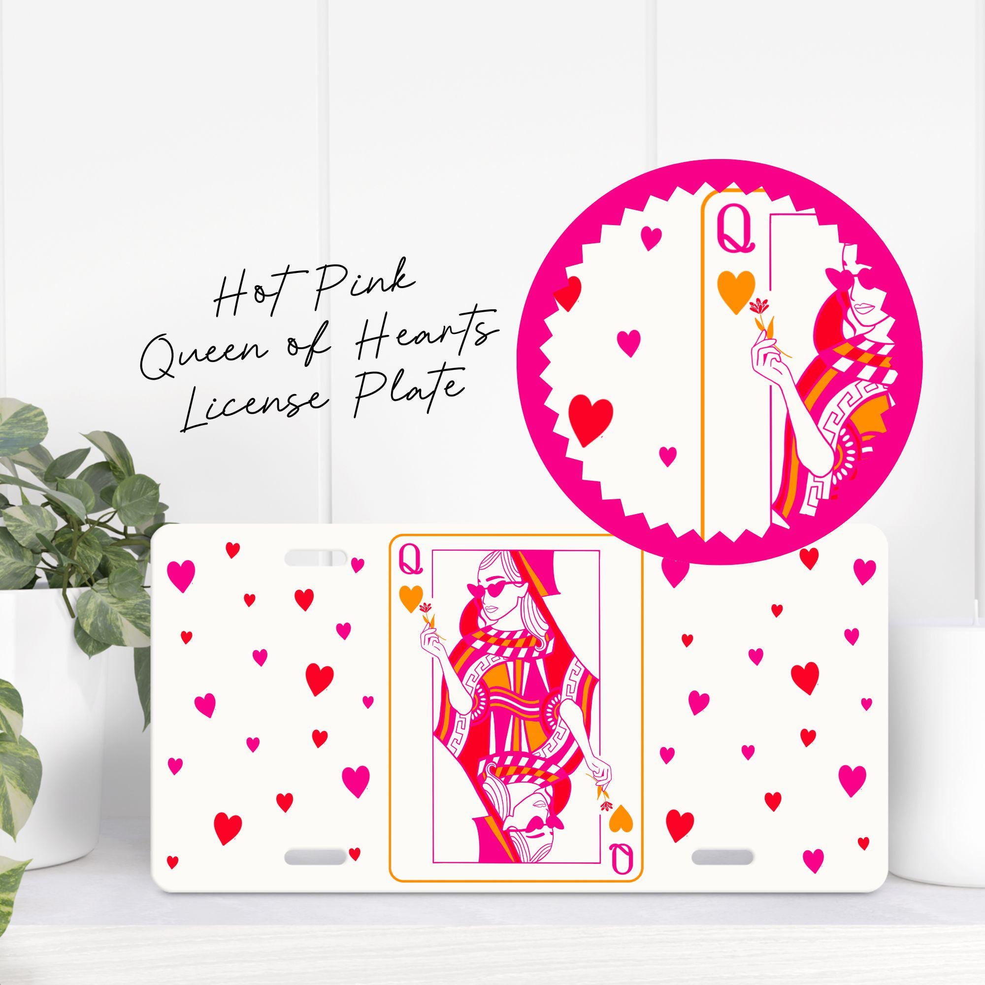Queen of Hearts License Plate - Etsy