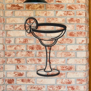 Margarita Metal Sign, Cocktail Bar Sign for Tequila Lovers, Margarita Glass Decor for Home Bar, Outdoor Bar Art, Tequila Gift for Friend