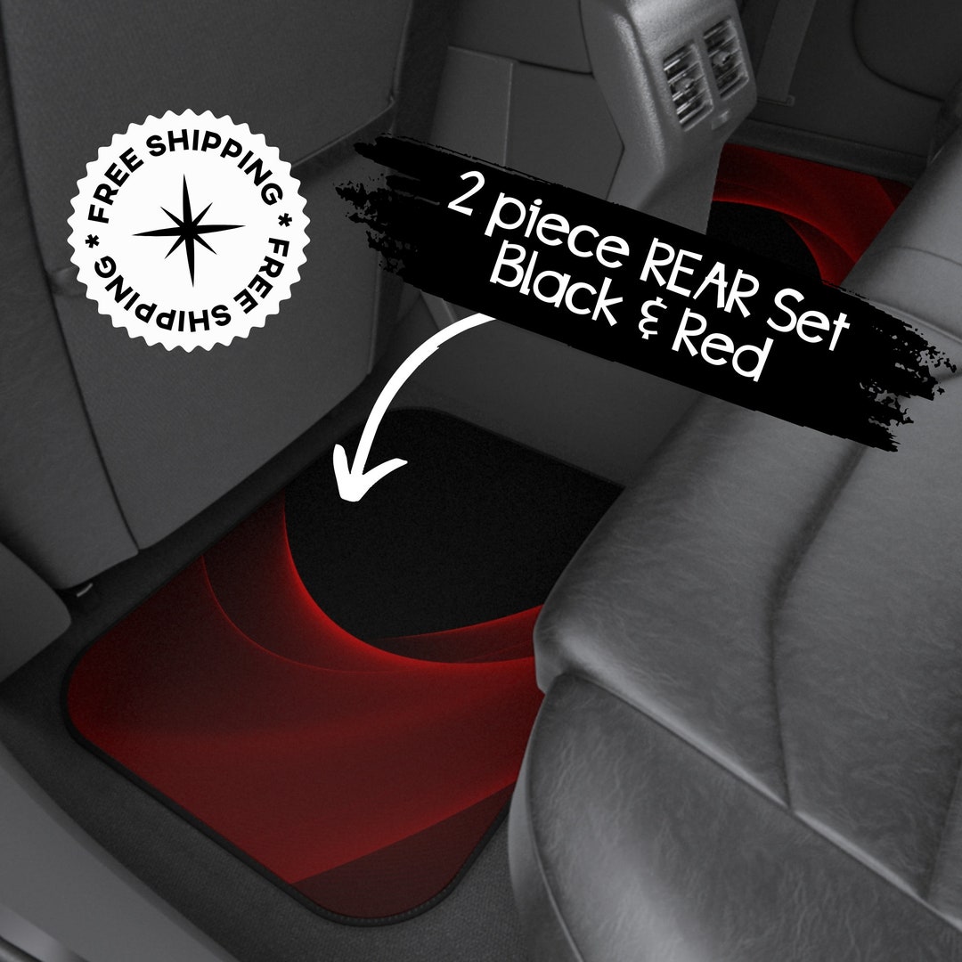 Car Floor Mats Red REAR 2 Piece Set Cool Car Mats Cool Car Etsy