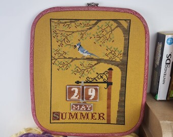 Bird Calendar - Summer, Cross Stitch Pattern