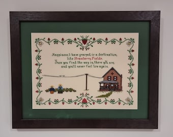 Strawberry Fields Cross Stitch Pattern