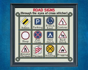 Through The Eyes Of Cross Stitcher - Road Signs Pattern