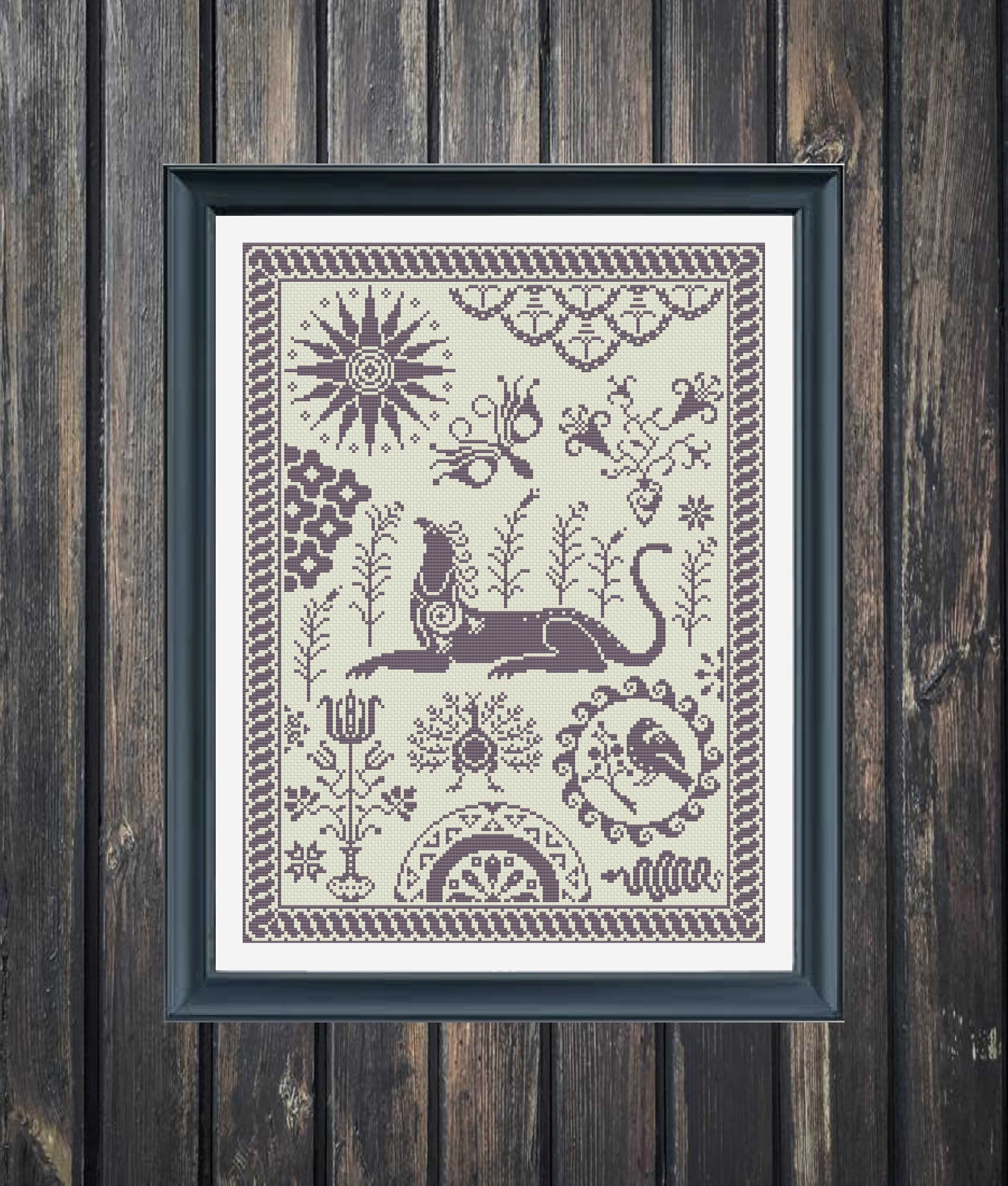Griffin Sampler Cross Stitch Pattern - Etsy