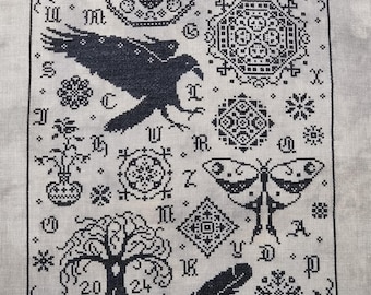 Nevermore Sampler Cross Stitch Pattern