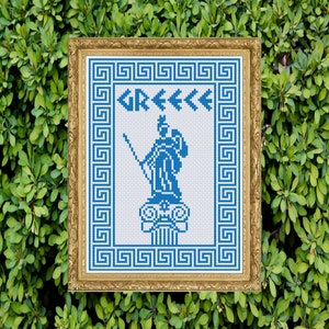 Greece Athena Cross Stitch Pattern