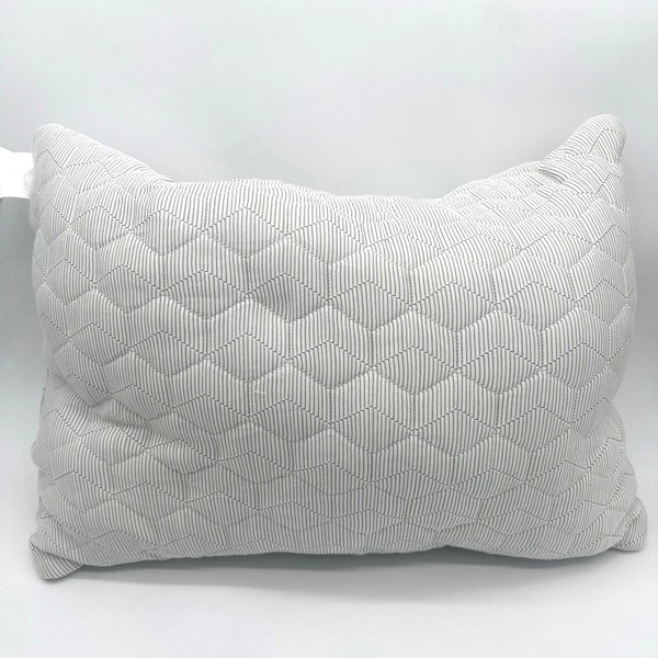 Quilted Standard/Queen or King Bed Sleeping Bed Stuffed Pillows Lite Gray 2 Pack