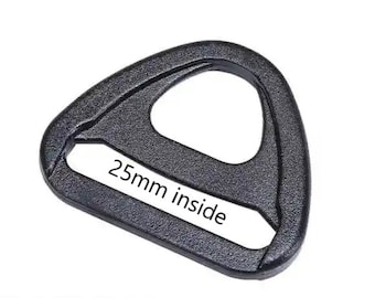 Southern Textiles 25mm/.98 inch D-Ring Slider Hook Heavy Duty Black Plastic POM Parts for Backpacks, Bags, Tents, Luggage, bag accessory