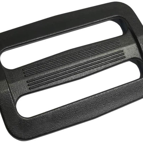 1.5"/38mm Black Plastic Tri-Glide Slides Smooth Strapping Adjustable Webbing Slider Buckle for Belt Backpack and Bags Packs