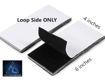 Southern Textiles 4 x 6-inch Loop Side Only TapeSelf Adhesive Mounting Loop Tape Commercial Grade Sticky Fastener Tape
