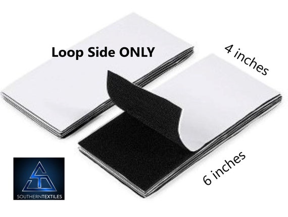 Southern Textiles 4 x 6-inch Loop Side Only TapeSelf Adhesive Mounting Loop Tape Commercial Grade Sticky Fastener Tape