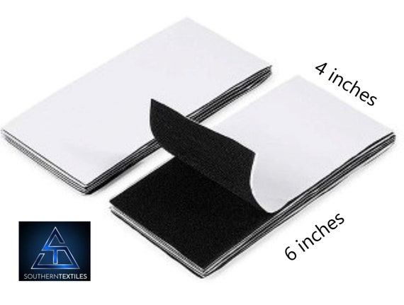 Southern Textiles 4 x 6-inch Hook and Loop Set Tape Self Adhesive Mounting Commercial Grade Sticky Fastener Tape packs
