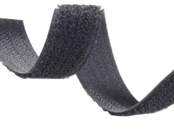 Southern Textiles 1in, 1.5in, 2in, 3in & 4in Black Sew on Loop Tape Side Only Nylon Fabric Non Adhesive Fastener Interlocking Tape