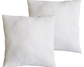 Throw Pillow Inserts, New Fabric, High Quality 100% Cotton Sateen, 12",18"20",22",24",26",28",30", (2 packs)