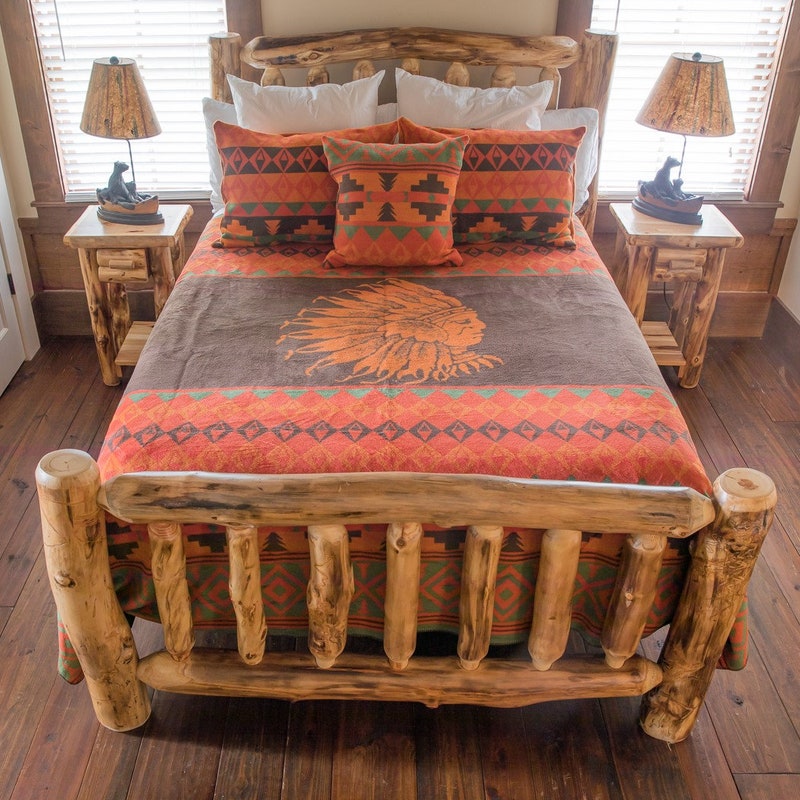 Small 1980s Red Southwestern Blanket Separate Set