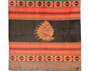 Beacon Blankets by Southern Textiles Southwestern Chief Henry Native American Design Premium Thick Queen/king 90x90 in Blanket/Throw