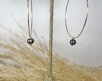 Pearl Hoop Earrings