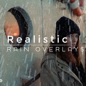 Realistic Rain Photo Overlays | Rainfall Effect, Weather Overlays, Photoshop Overlays, Rain Photoshop Effect