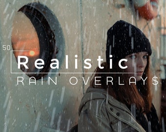 Realistic Rain Photo Overlays | Rainfall Effect, Weather Overlays, Photoshop Overlays, Rain Photoshop Effect
