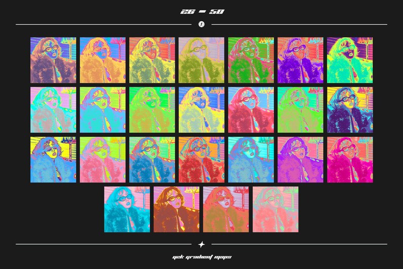 Y2K Photoshop Gradient Maps, Color Grading Photo Effect, Psychedelic ...