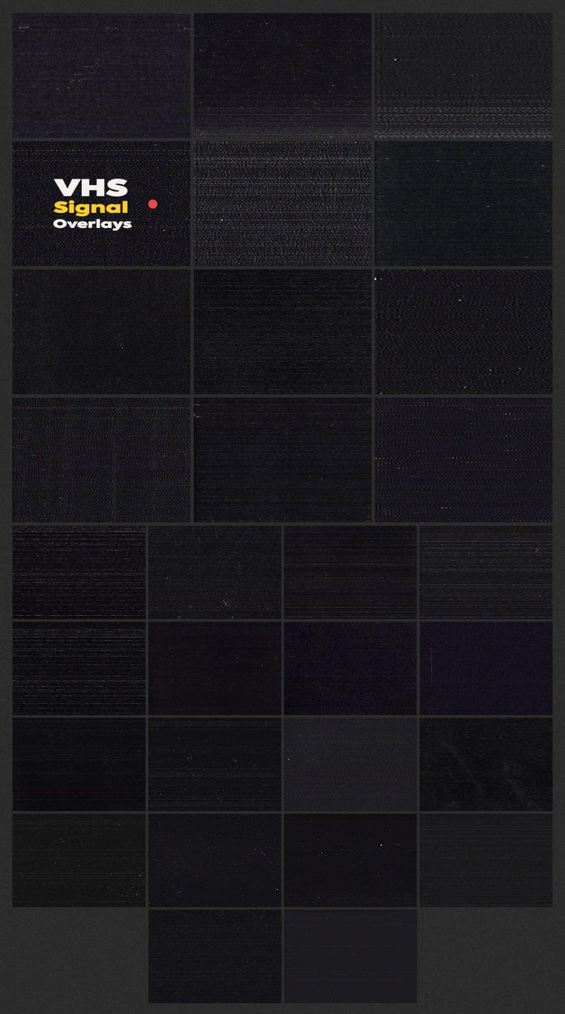 Patterns Vhs VHS Noise Signal, Animated and Static, Tape Overlay Textures, Casette ...