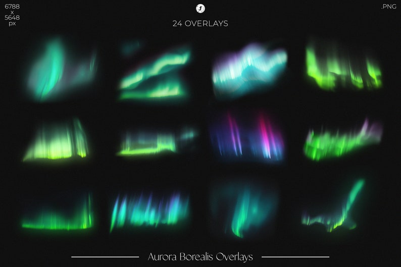 Aurora Borealis Overlays Northern Lights Realistic Photo Overlays