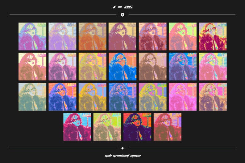 Y2K Photoshop Gradient Maps, Color Grading Photo Effect, Psychedelic ...